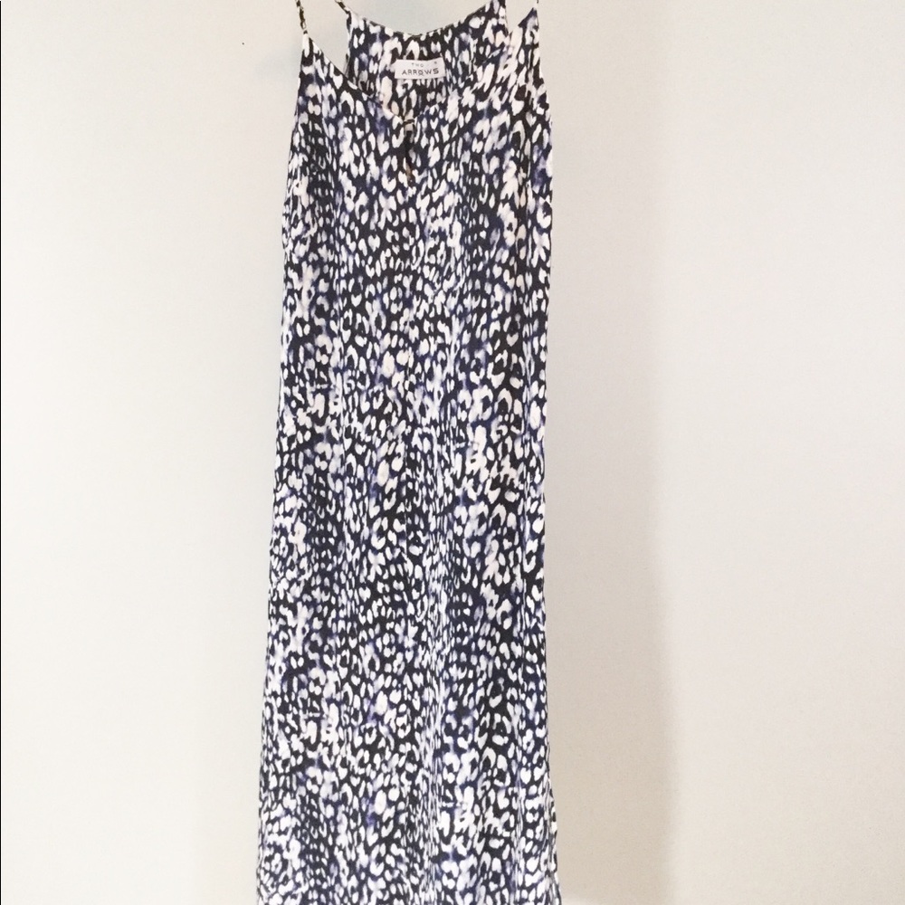 Two Arrows Blue  Print Summer Maxi Dress - Picture 7 of 8